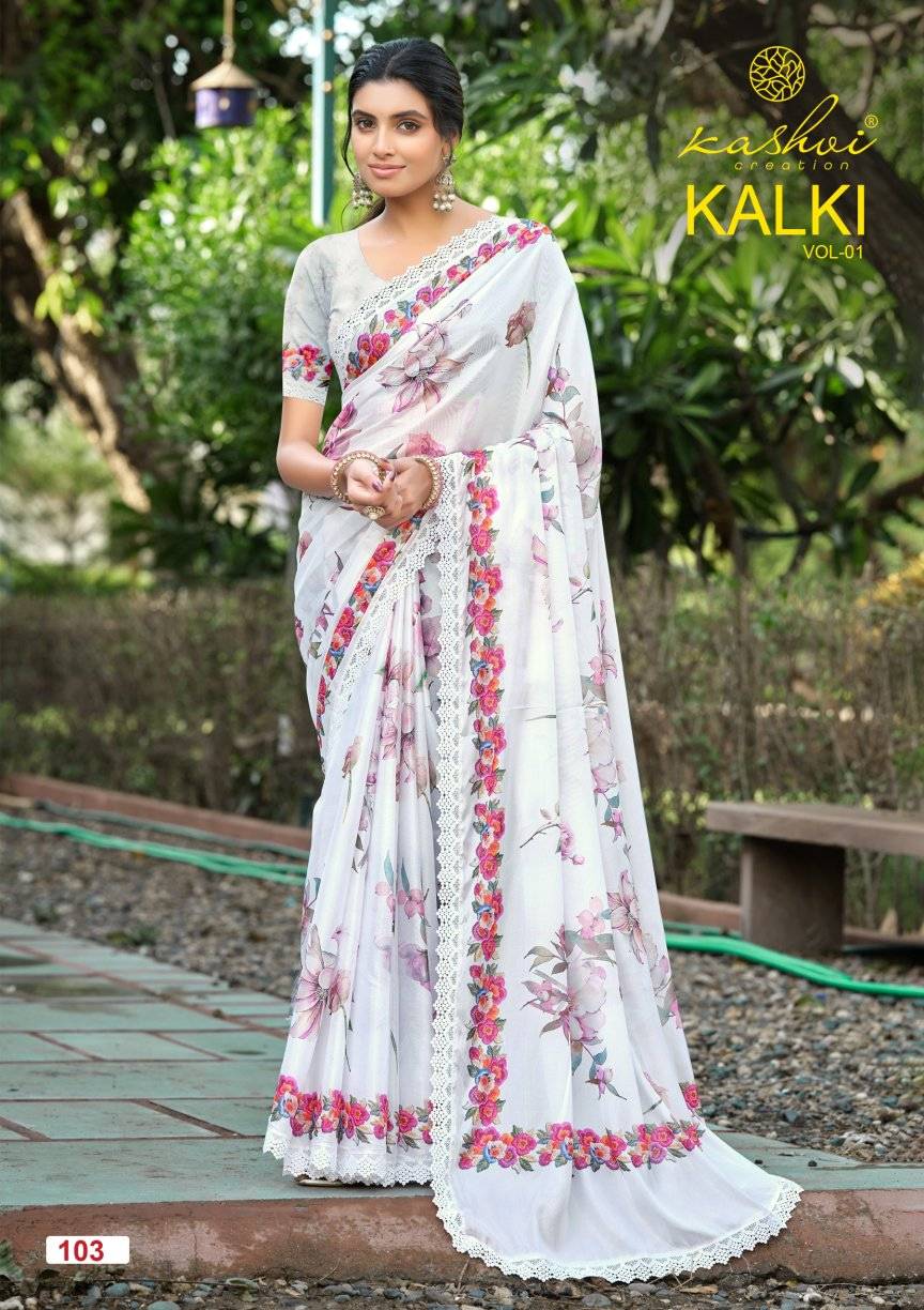 KALKI VOL. 01 By KASHVI CREATION 101 To 108 Series Indian Traditional Wear SILK sarees At Wholesale Price